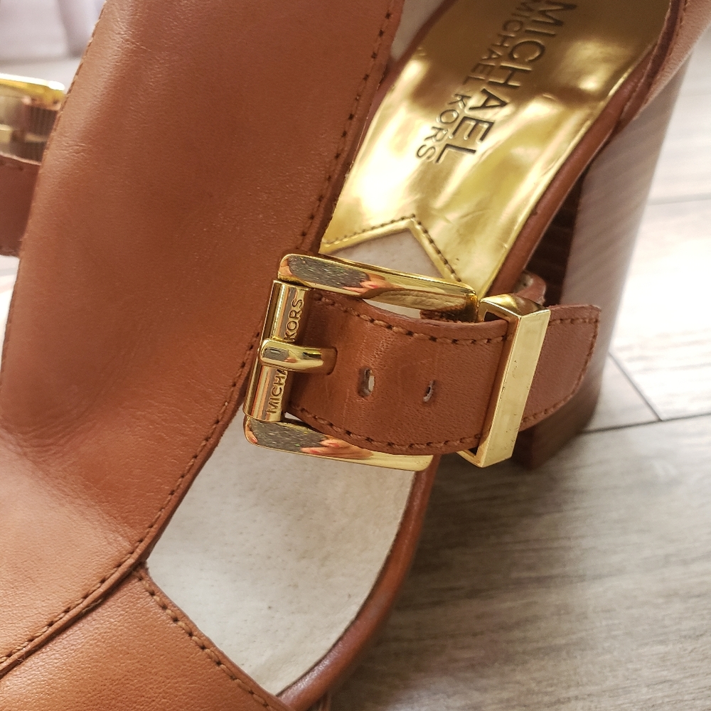 🔥Michael Kors Women Open Toe Leather Size 7.5 - Picture 2 of 7